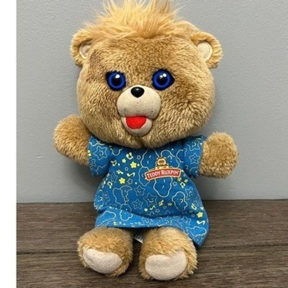Teddy Ruxpin Plush Blue Nightshirt 2018 Alchemy II Wicked Cool Storytelling Bear